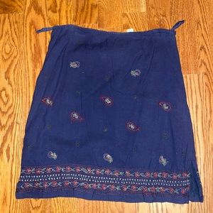 Aeropostale blue embroidered skirt